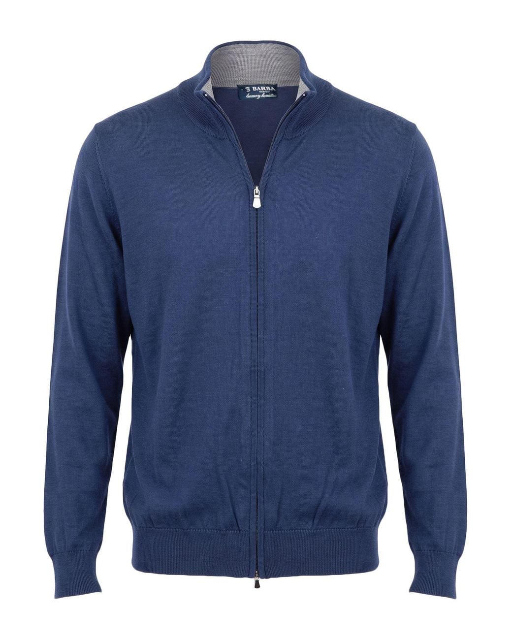 Barba Napoli Blue Cardigan Cashmere, Silk for men