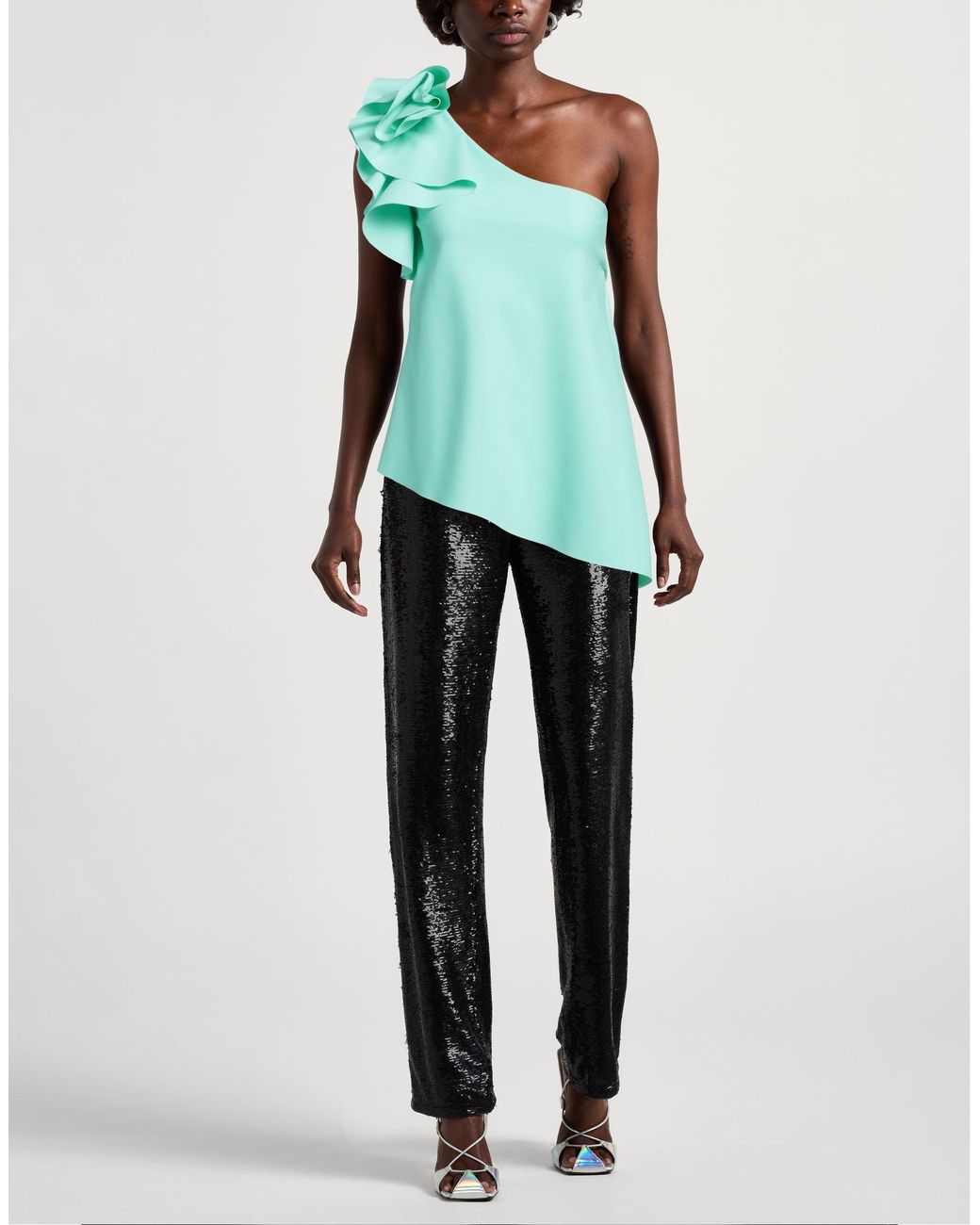 La Petite Robe Di Chiara Boni Green Top Polyamide, Elastane