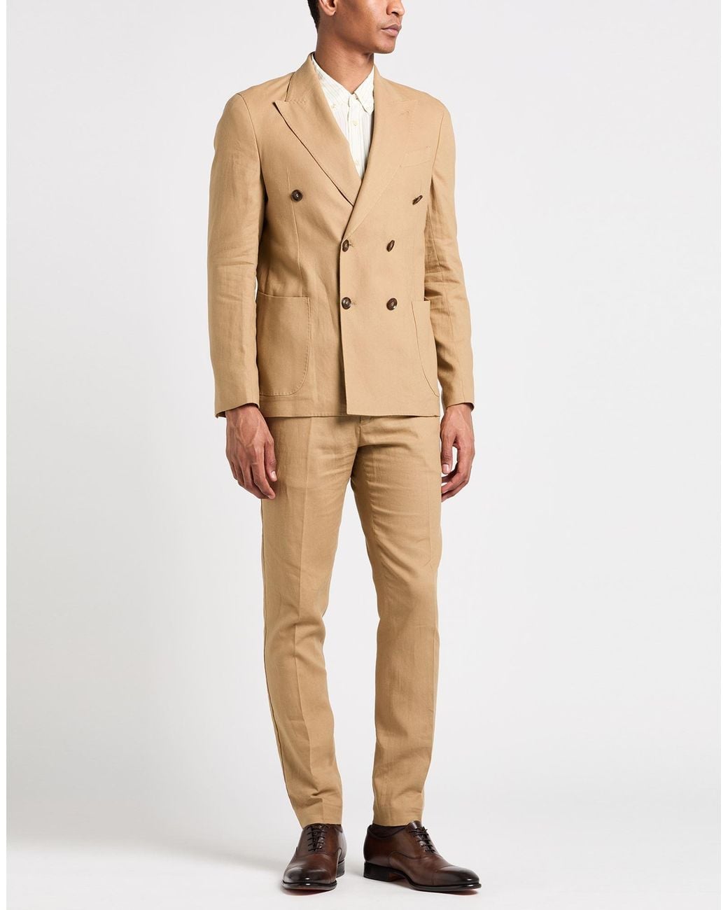 ALEX INGH Natural Suit Linen, Viscose for men