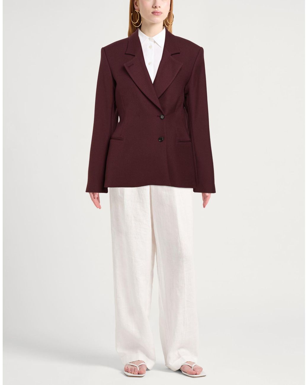 BITE STUDIOS Purple Blazer Wool