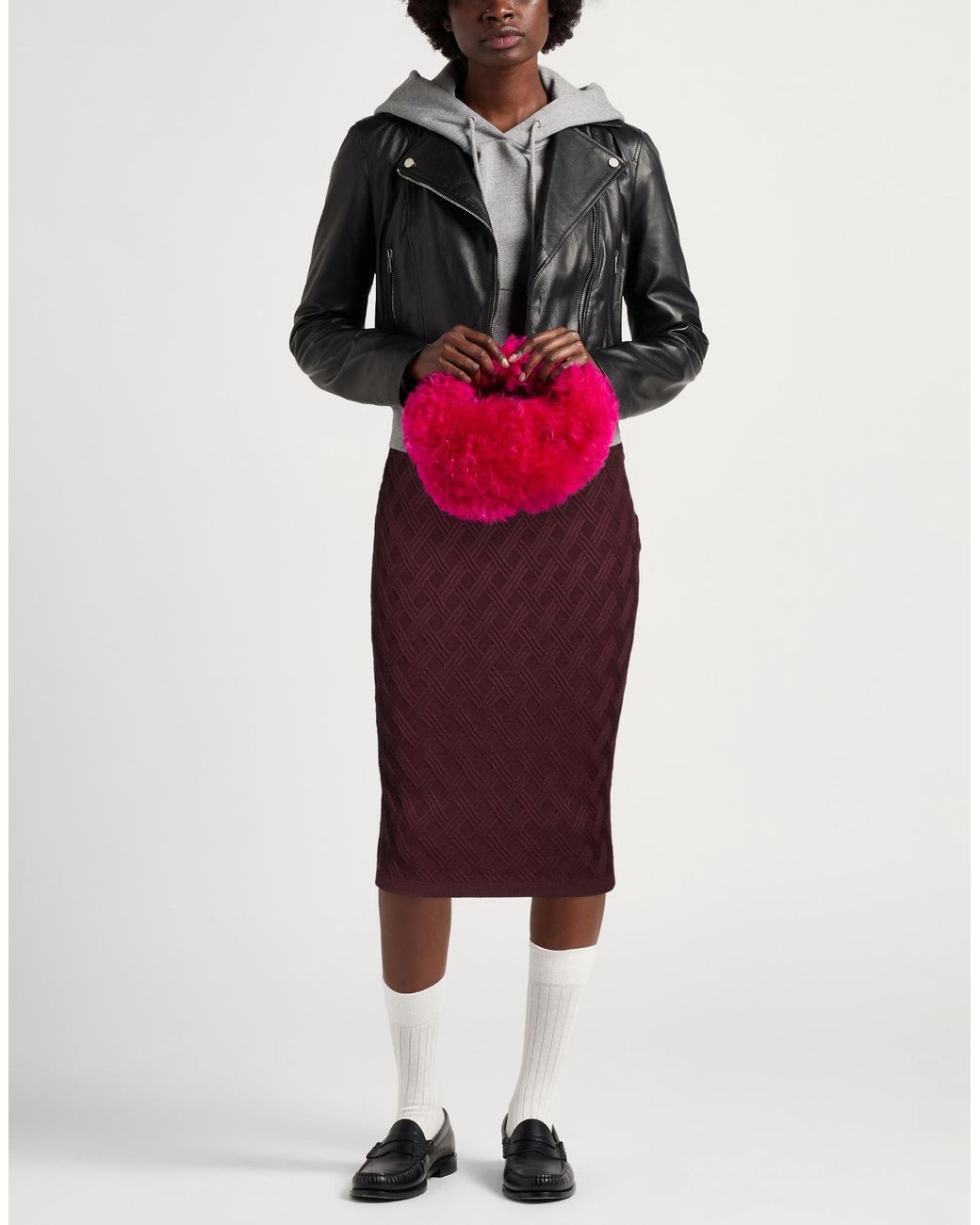 Elisabetta Franchi Red Midi Skirt
