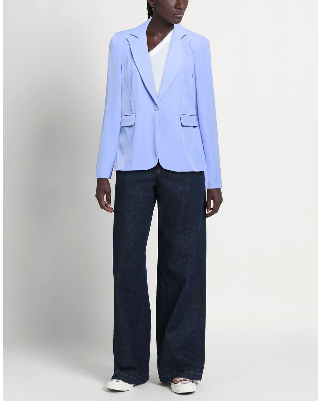 LANACAPRINA Blue Blazer Polyester, Elastane