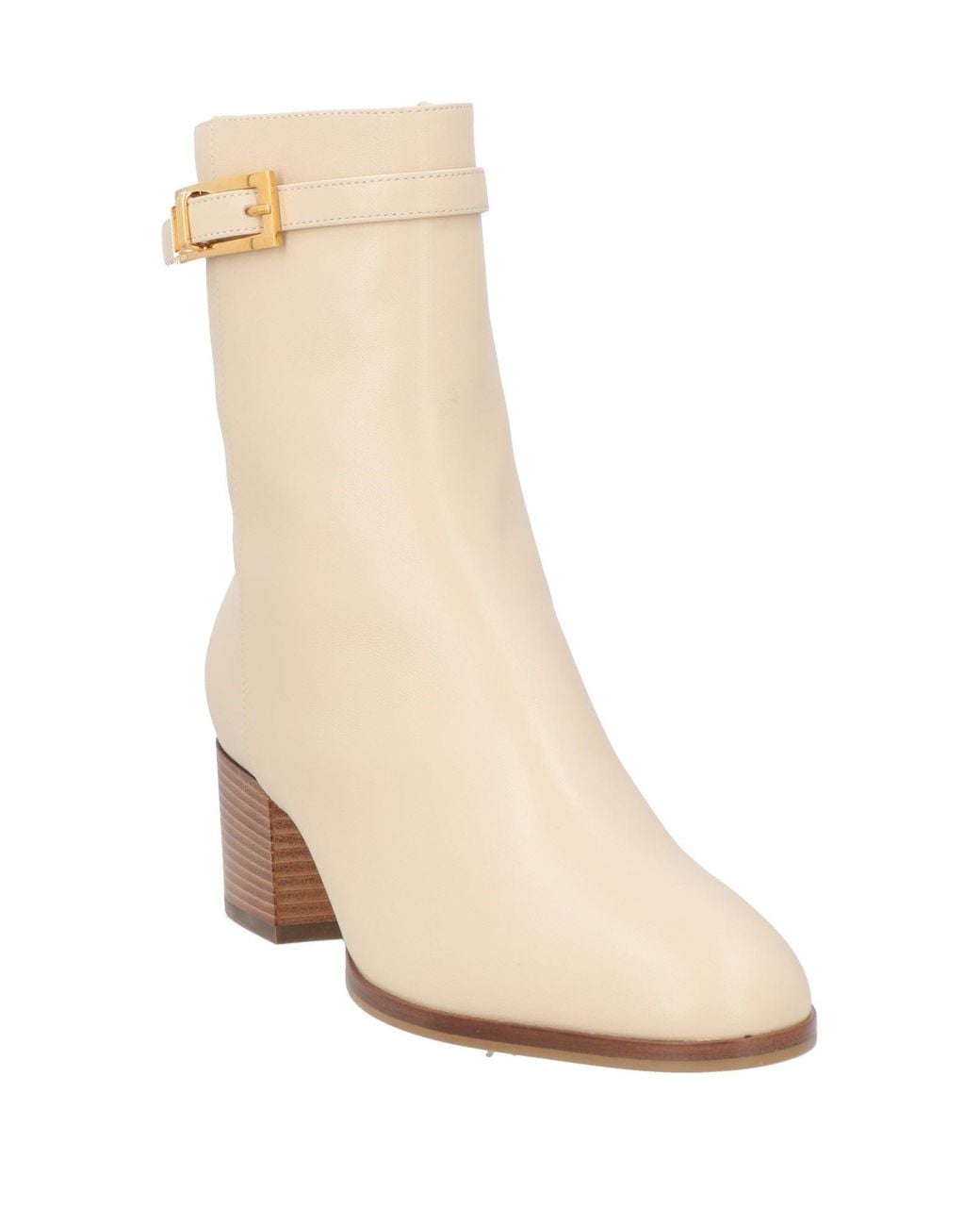 Sergio Rossi Natural Ankle Boots Soft Leather