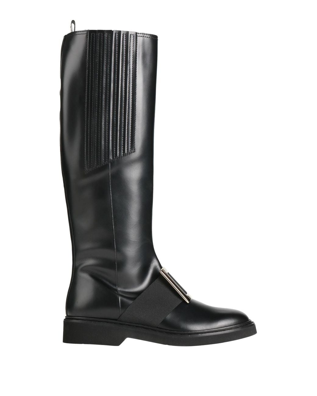 Roger Vivier Black Boot Leather