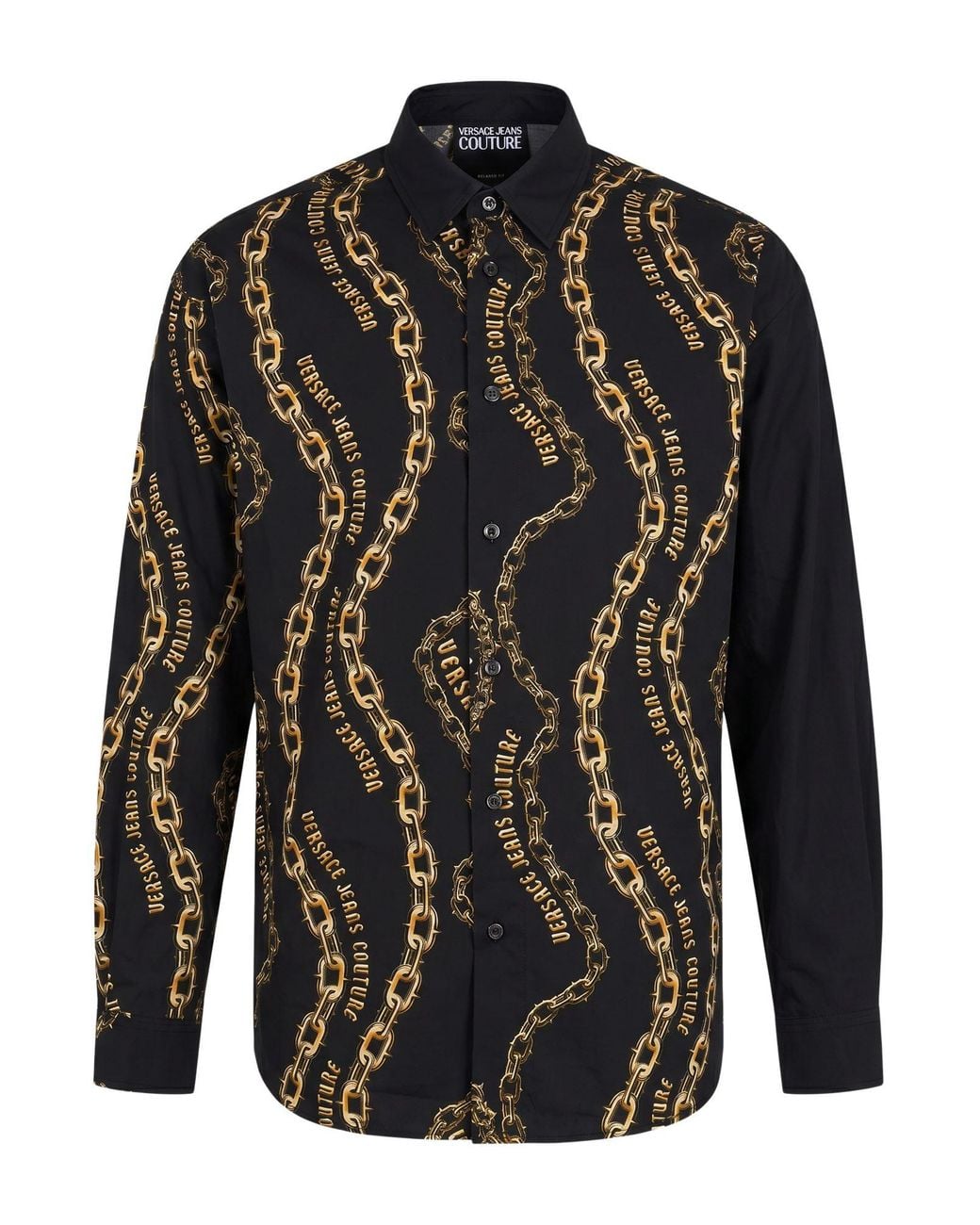Versace Jeans Couture Black Shirt Cotton for men
