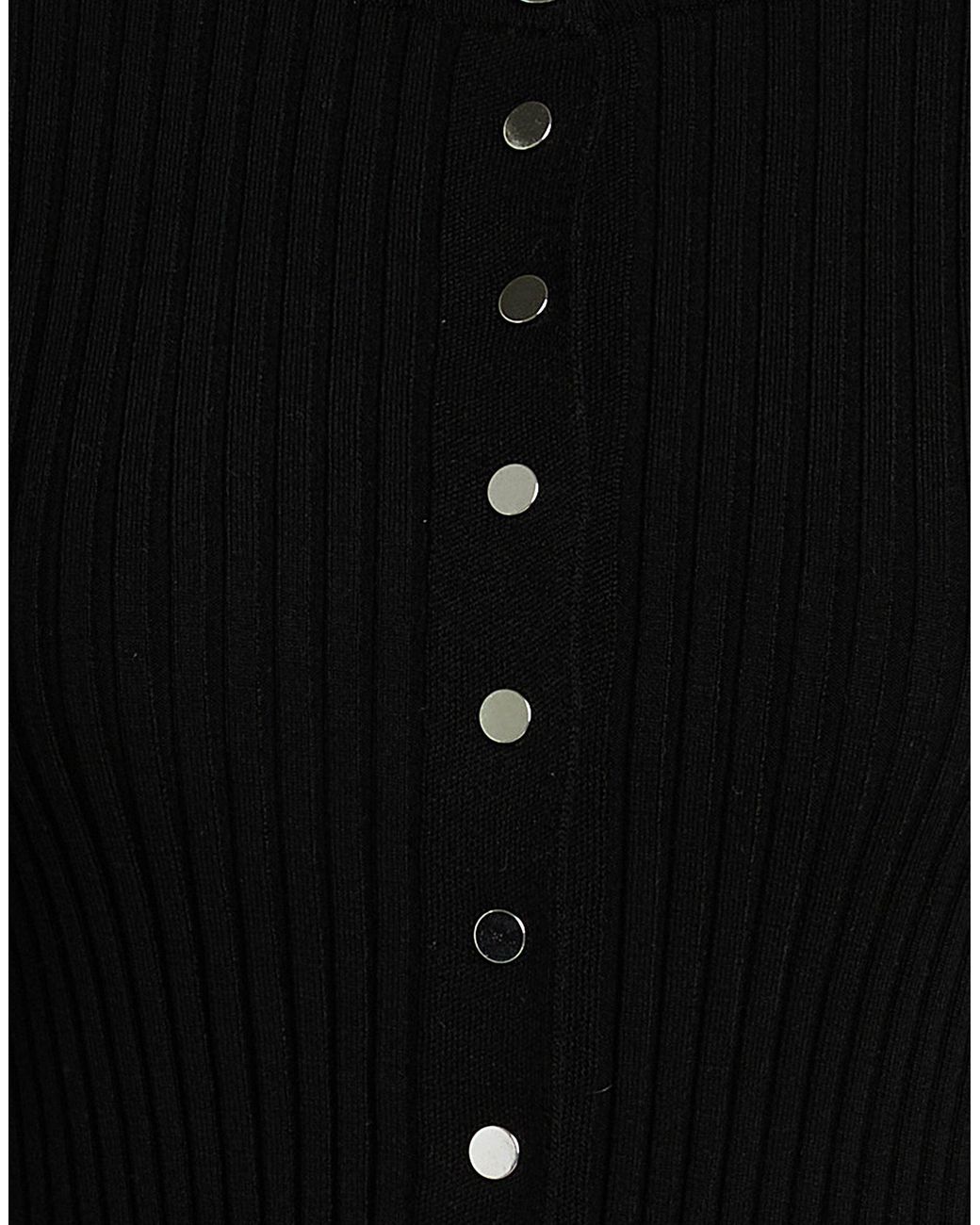 Rabanne Black Cardigan Wool, Polyamide, Elastane