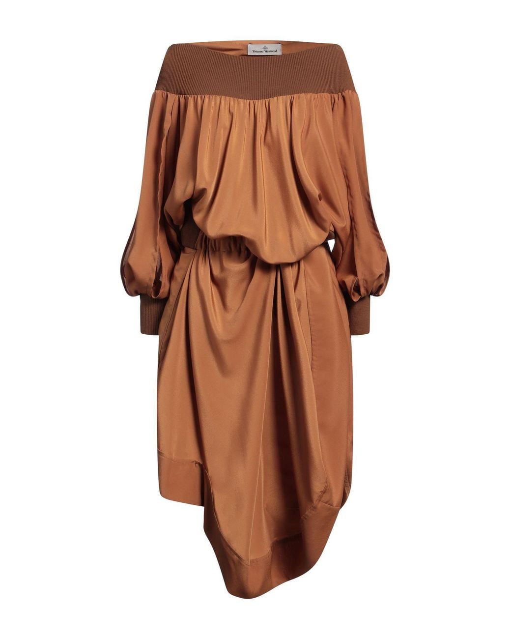 Vivienne Westwood Brown Midi Dress Polyester
