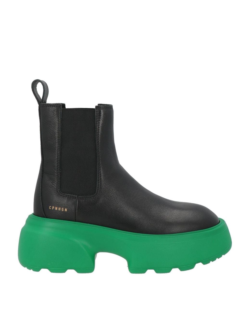Copenhagen Shoes Green Ankle Boots Calfskin