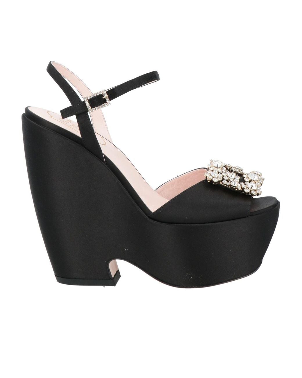 Roger Vivier Black Sandals Textile Fibers