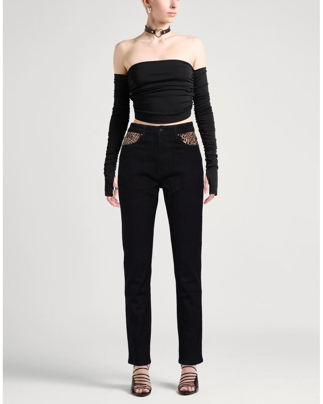 Amiri Black Jeans Cotton, Elastane