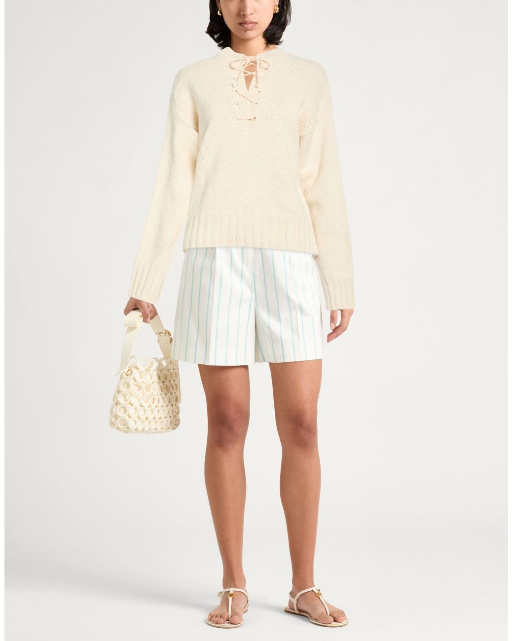 Jil Sander Natural Cream Sweater Wool, Silk