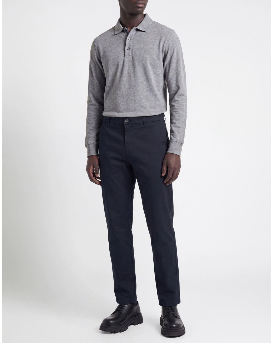 Department 5 Blue Pants Cotton, Rubber for men