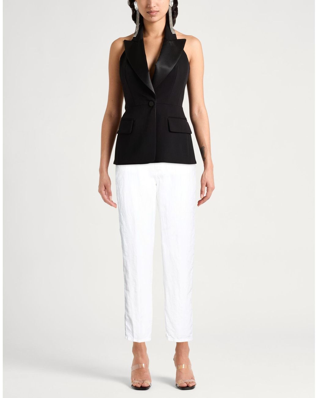 120% Lino White Pants Linen