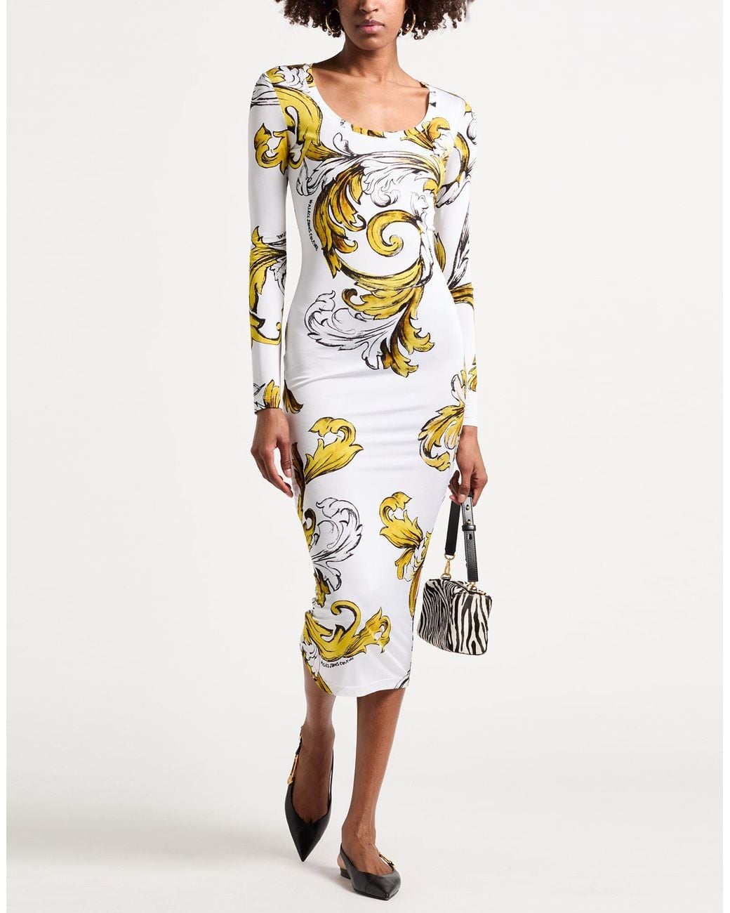 Versace Jeans Couture Metallic Midi Dress