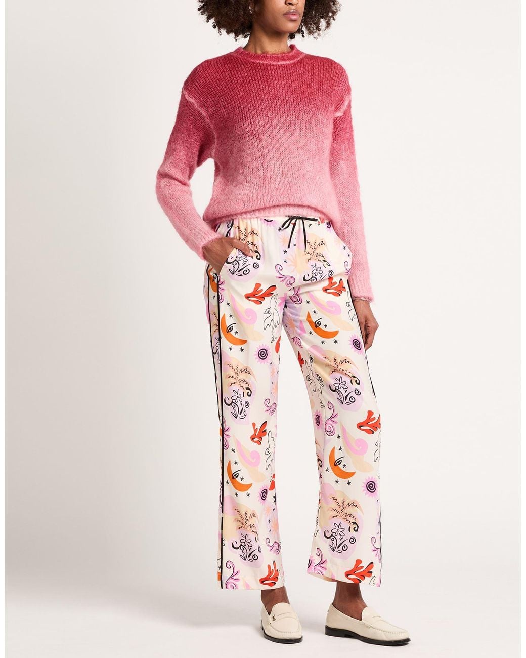 Maje White Pants Silk
