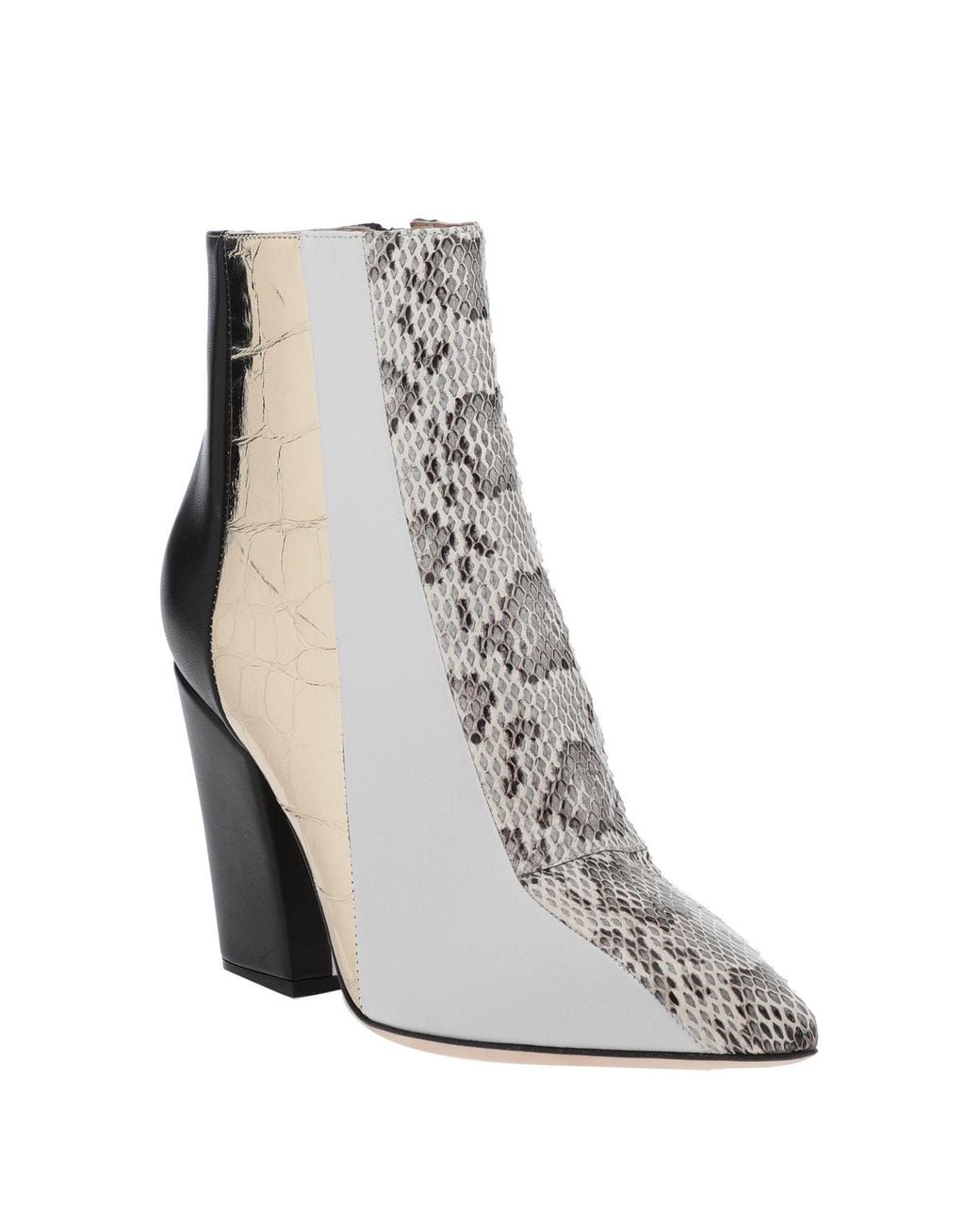Sergio Rossi White Ankle Boots