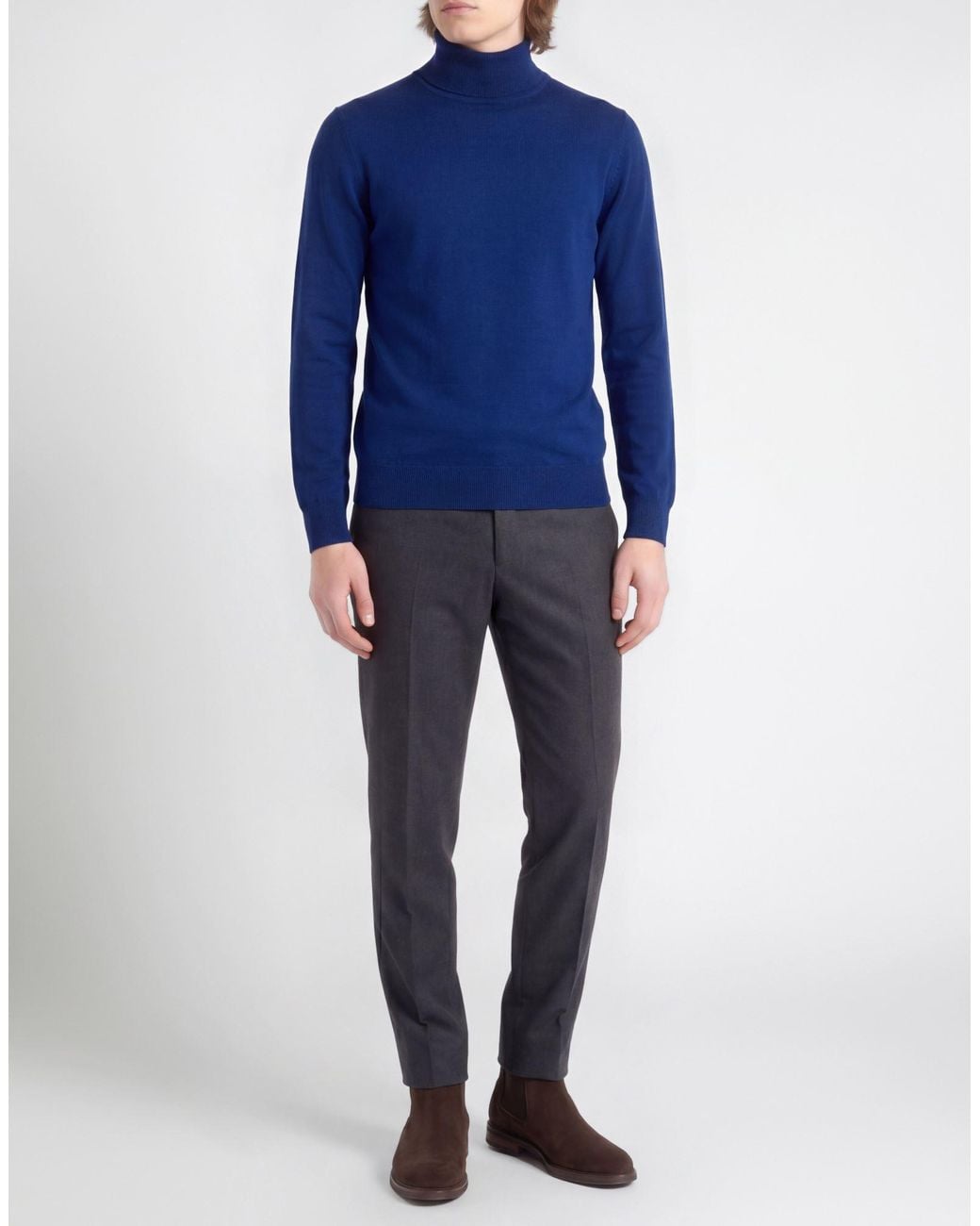 Kangra Blue Turtleneck Wool for men