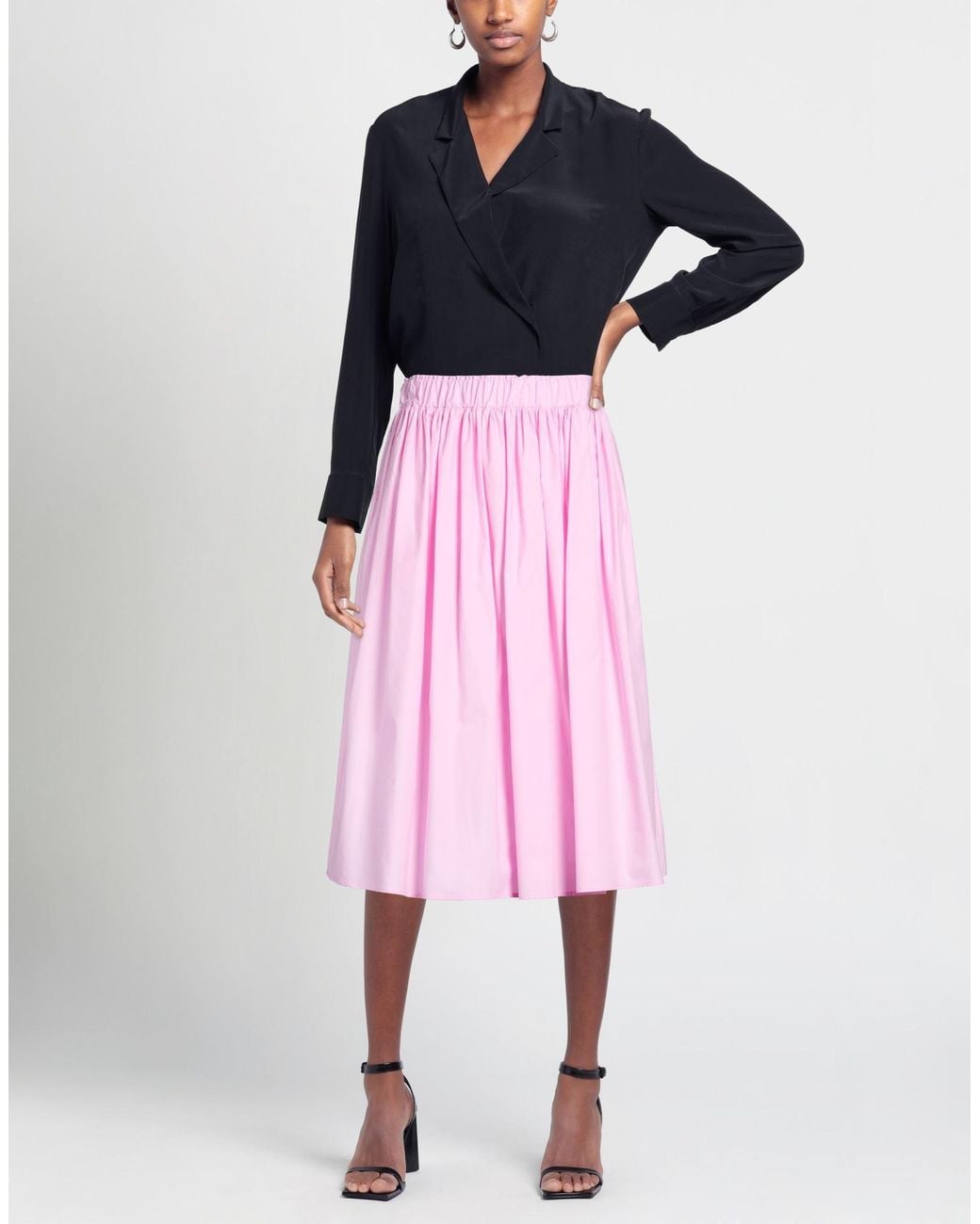 Shirtaporter Pink Midi Skirts