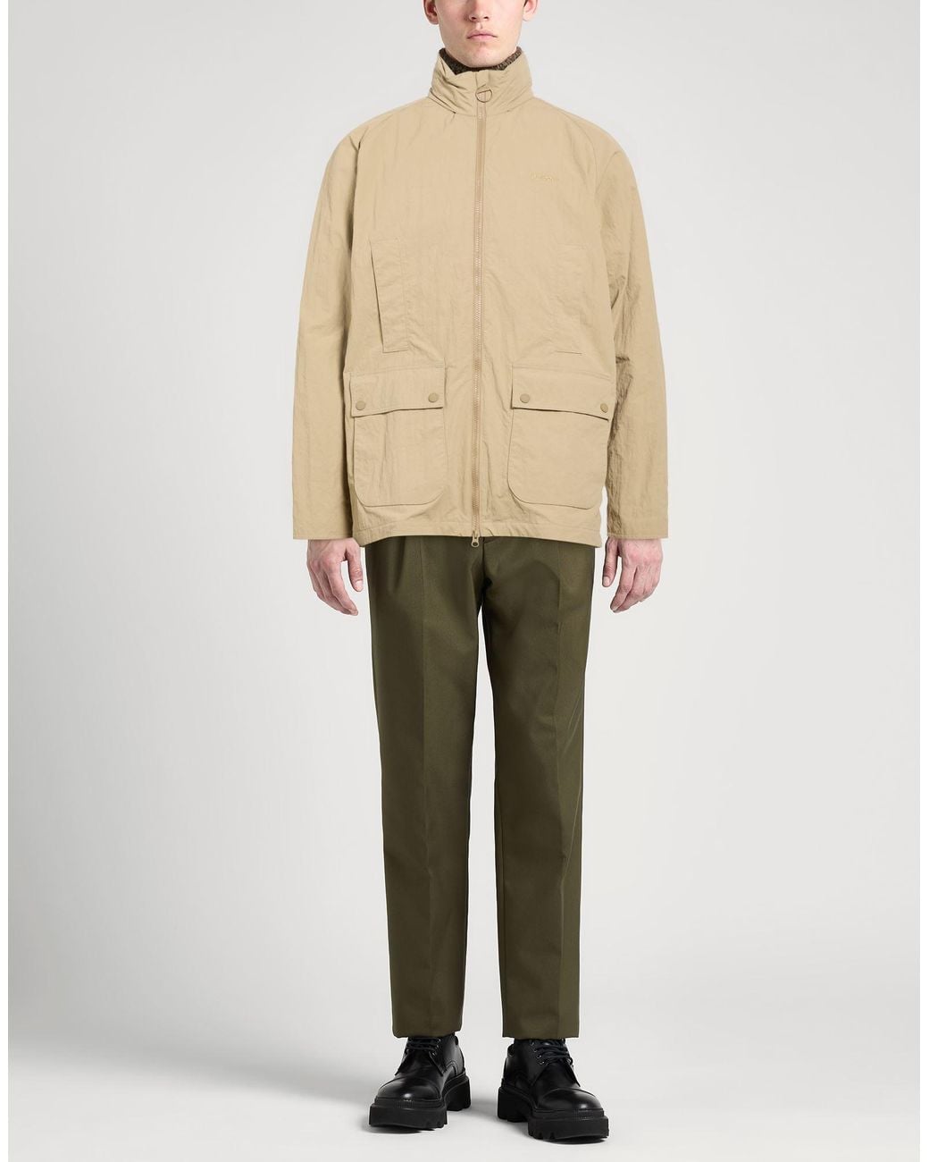 Barbour Natural Khaki Jacket Polyamide for men