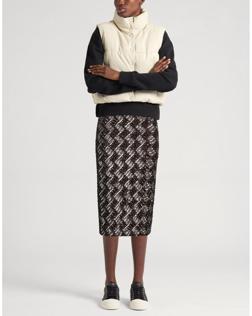 P.A.R.O.S.H. Black P.A.R.O..H. Midi Skirt