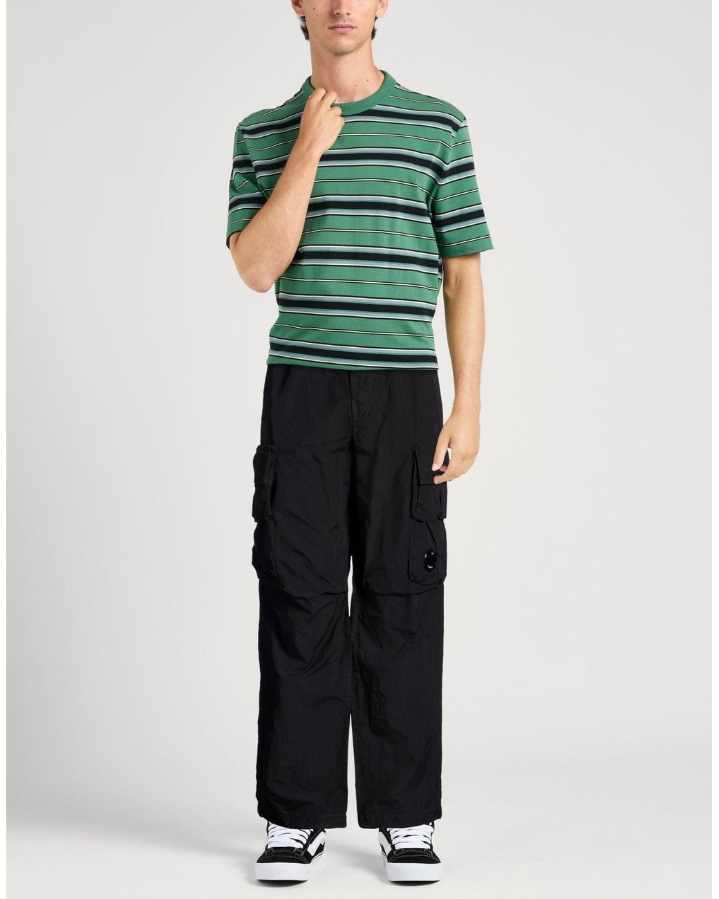 C P Company Black Pants Polyamide for men