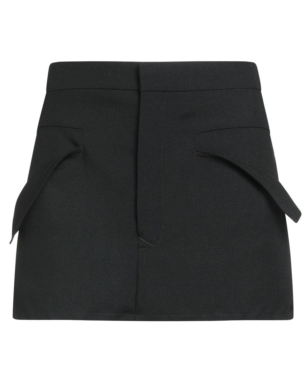 Rick Owens Black Mini Skirt Virgin Wool