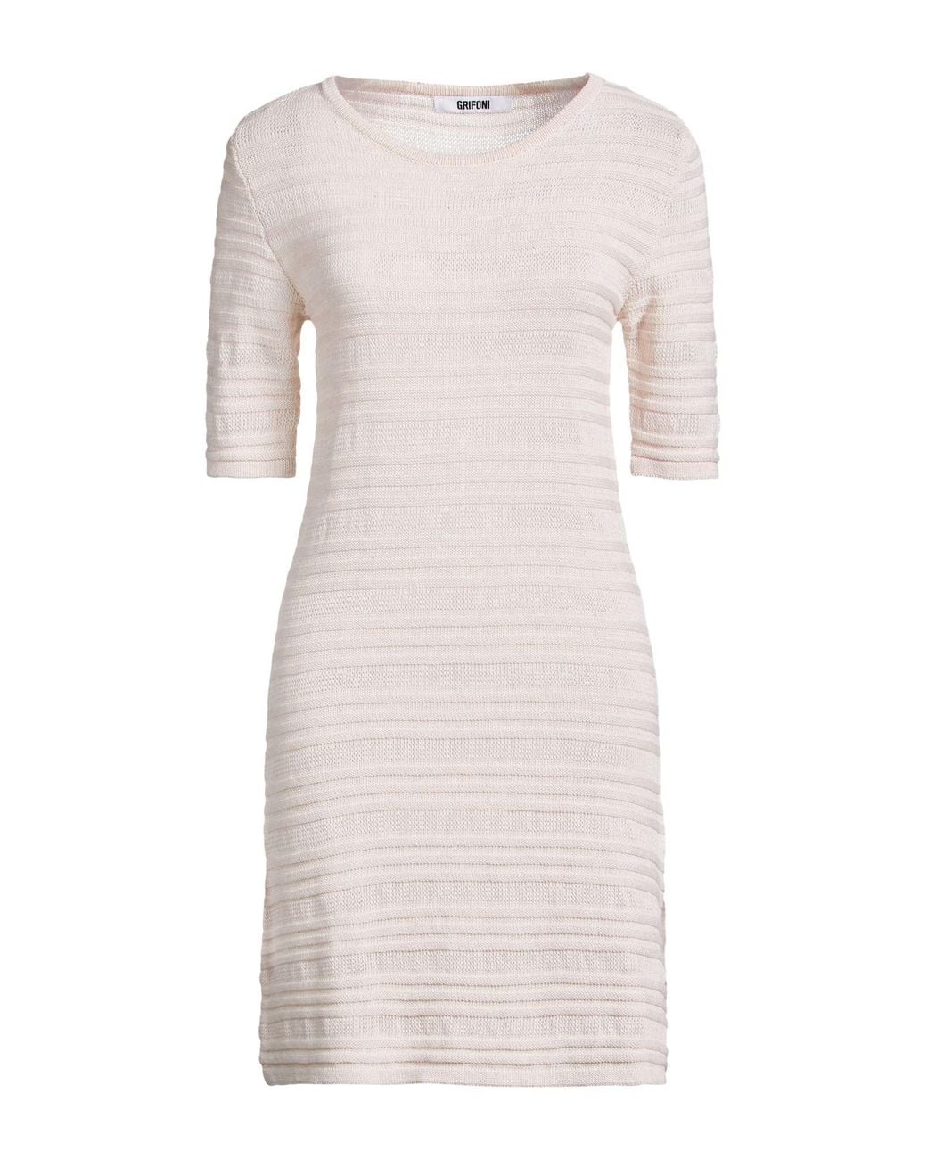 Grifoni Natural Mini Dress Cotton