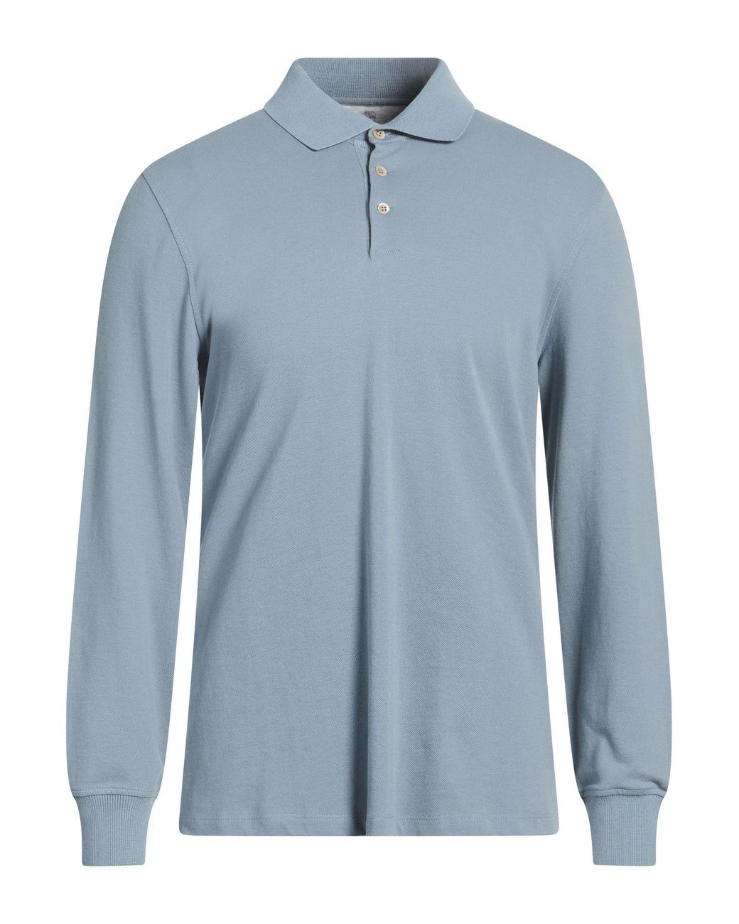 Brunello Cucinelli Blue Polo Shirt Cotton for men
