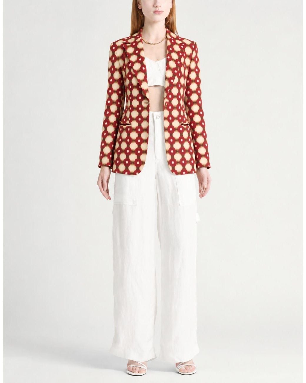 Maliparmi Red Blazer Polyester, Elastane