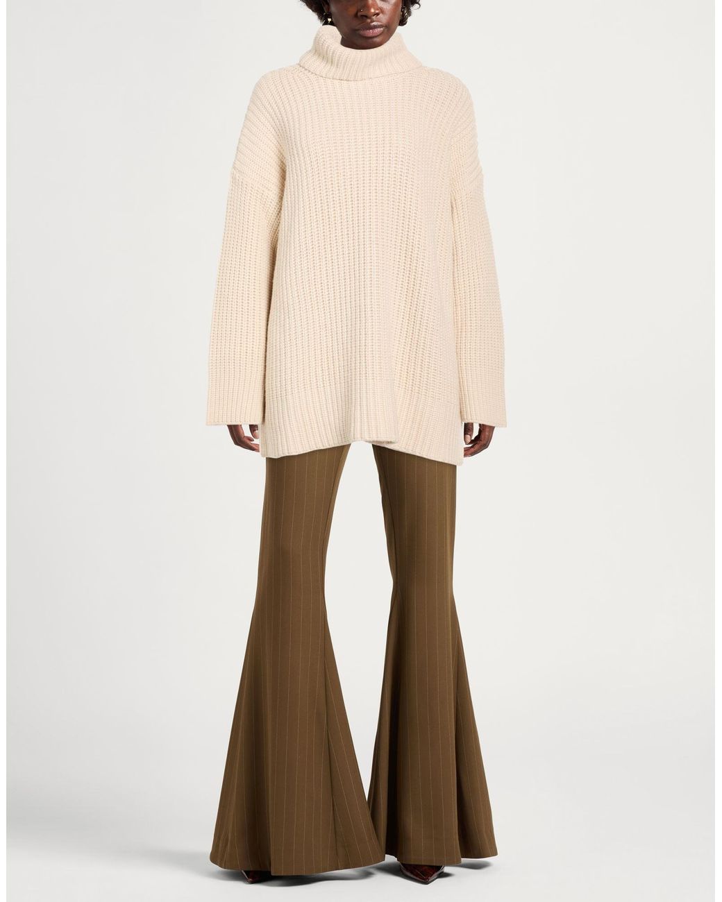 Aniye By Natural Ivory Turtleneck Polyamide, Wool, Viscose, Cashmere, Polyester