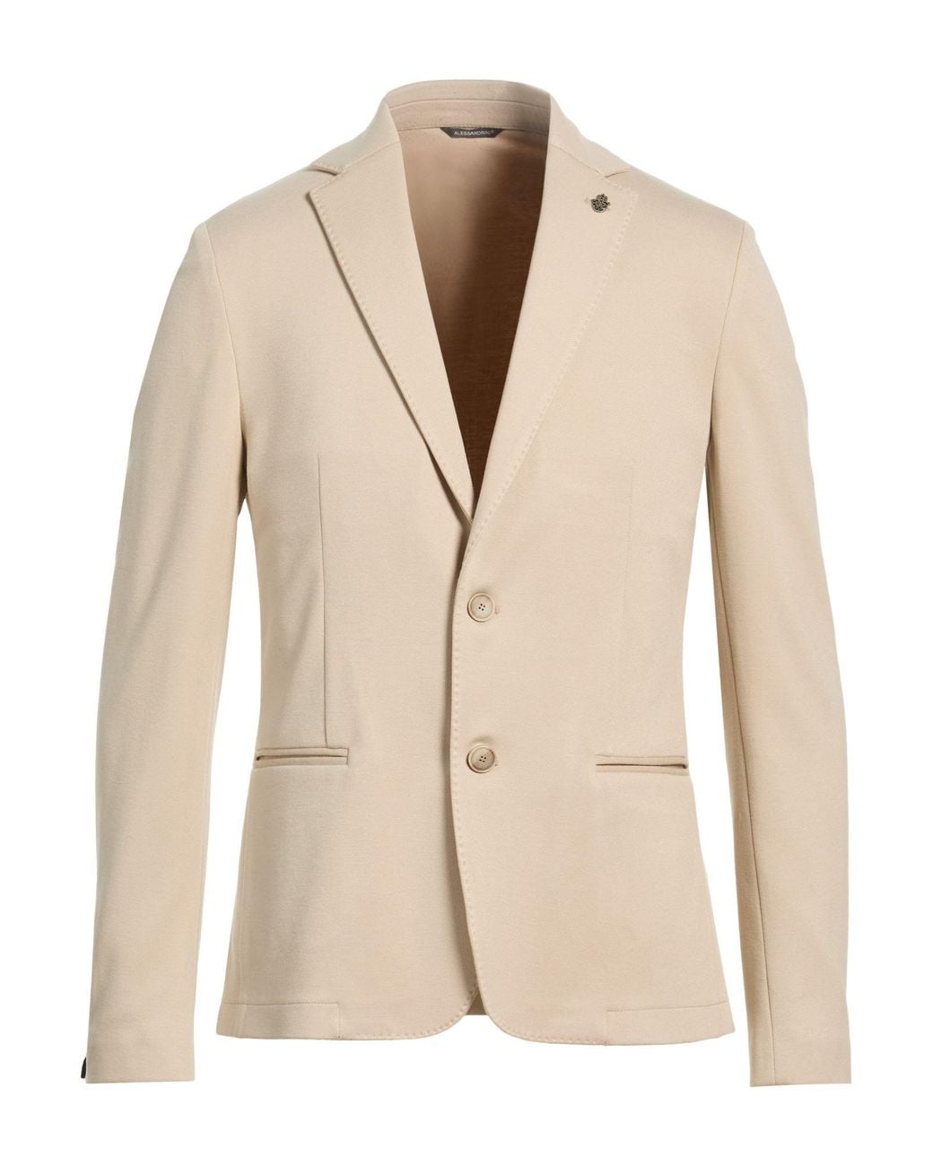 Daniele Alessandrini Natural Ivory Blazer Viscose, Nylon, Elastane for men