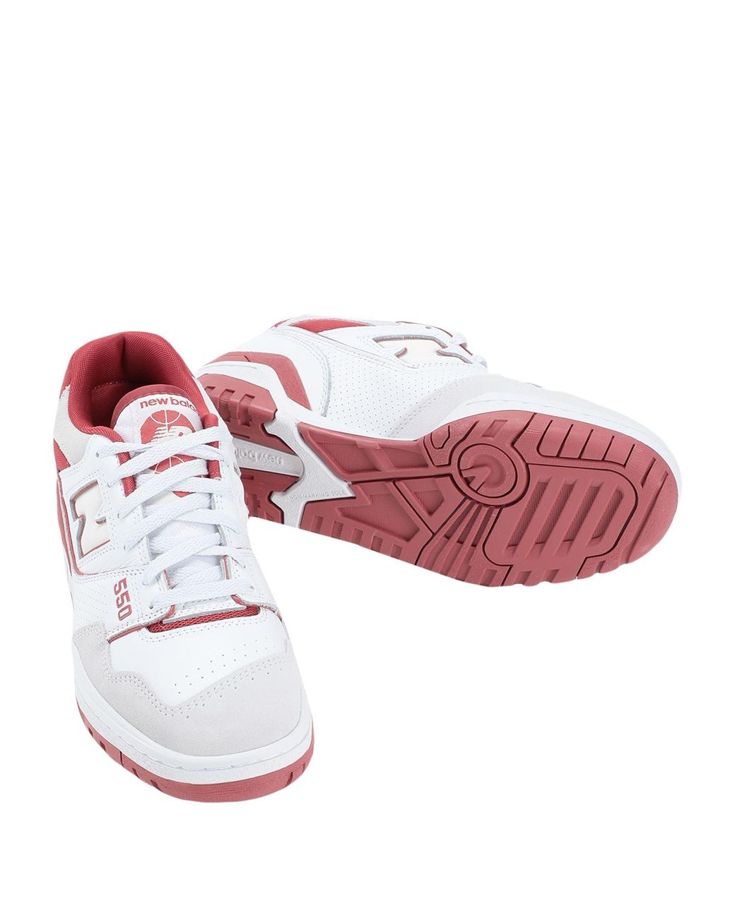 New Balance White 550 Basketball Sneaker for men