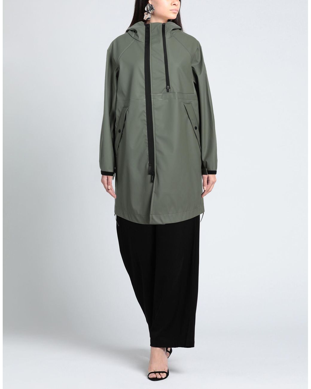 KRAKATAU Gray Overcoat & Trench Coat