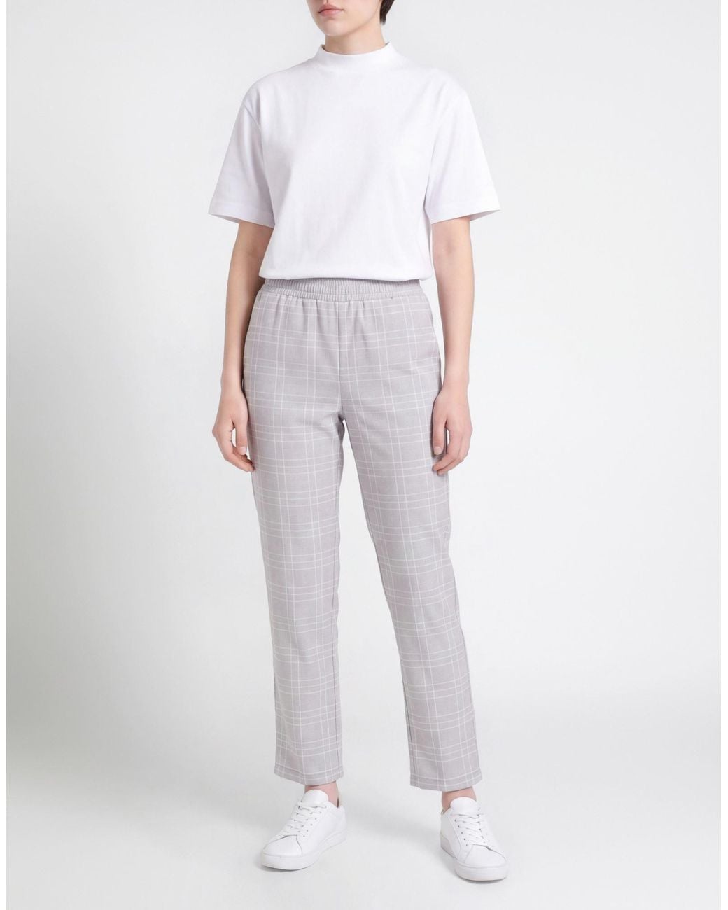 Liu Jo Gray Light Pants Polyester, Viscose, Elastane