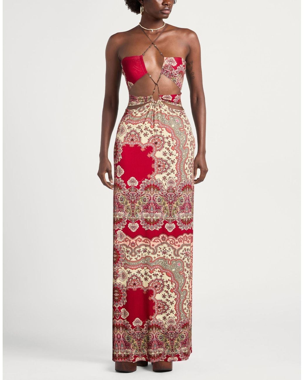 Miss Bikini White Maxi Dress Viscose, Elastane