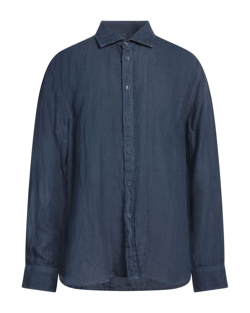 120% Lino Blue Shirt for men
