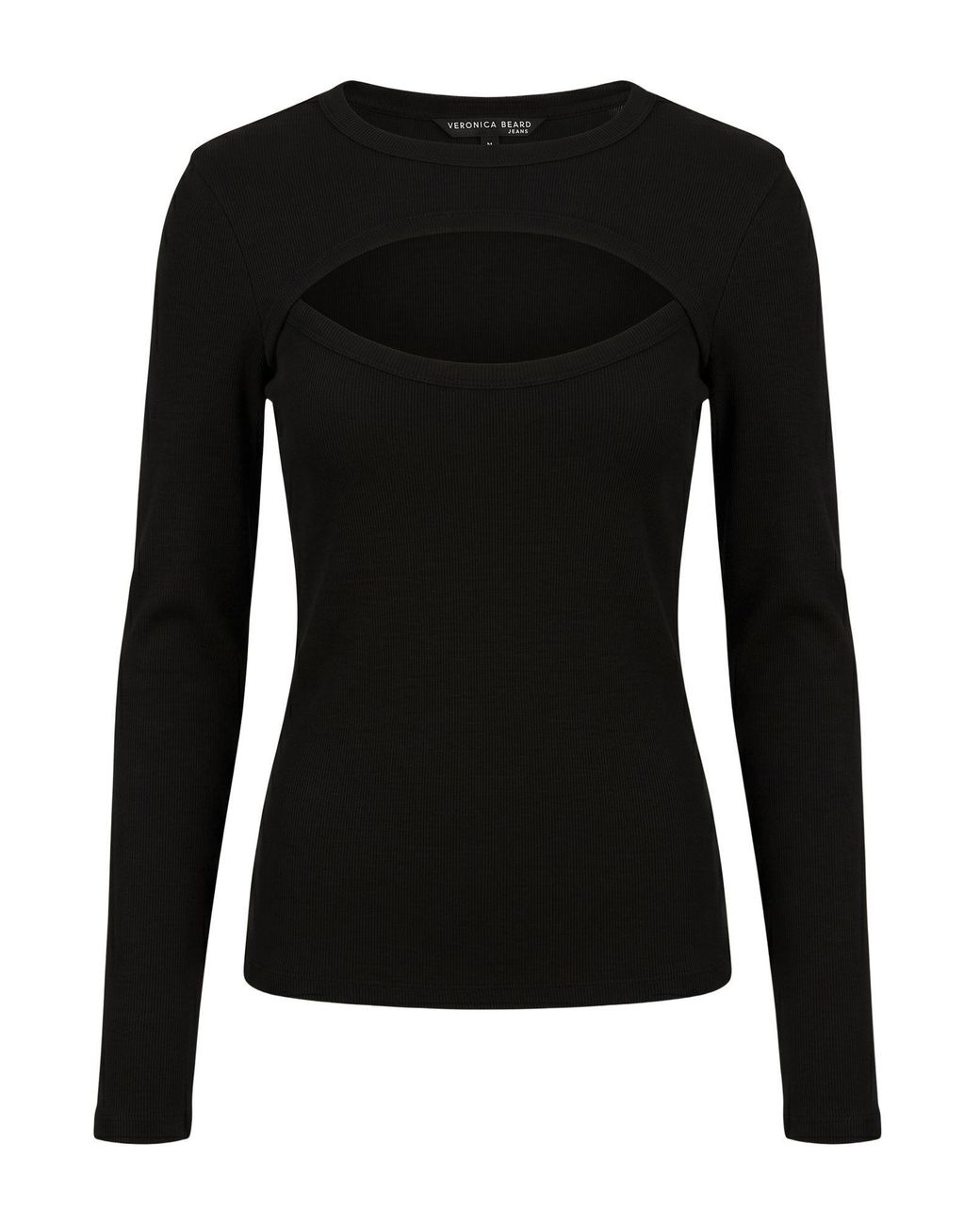 Veronica Beard Black T-Shirt Cotton, Lycra