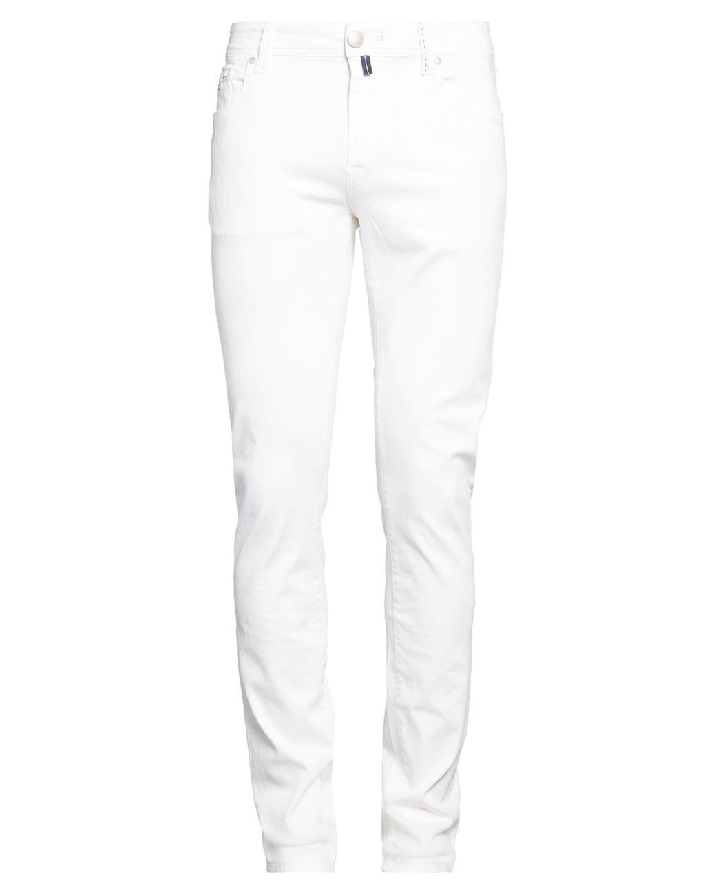 Tramarossa White Ivory Jeans Cotton, Polyester, Elastane for men
