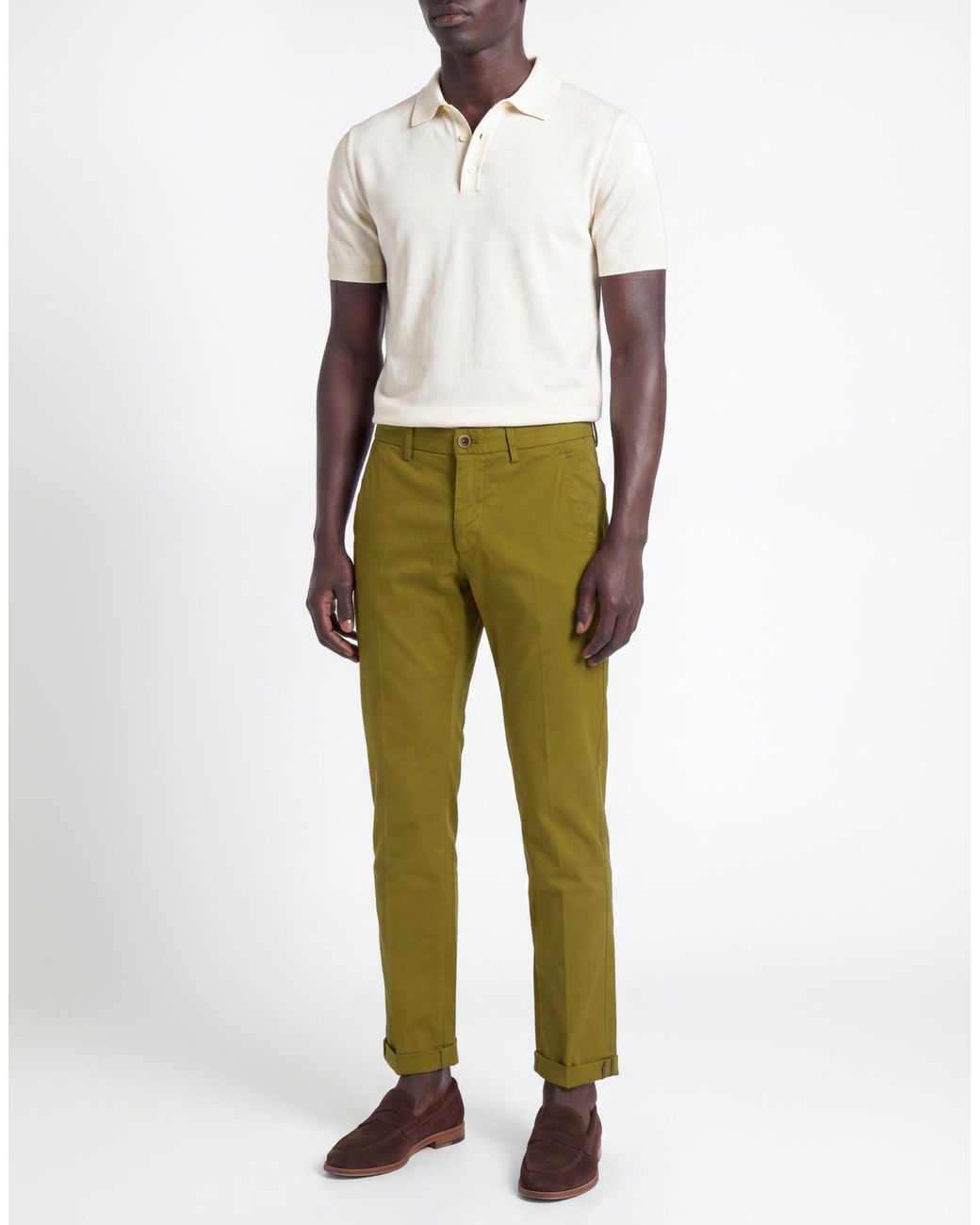 Mason's Green Pants Cotton, Modal, Elastane for men