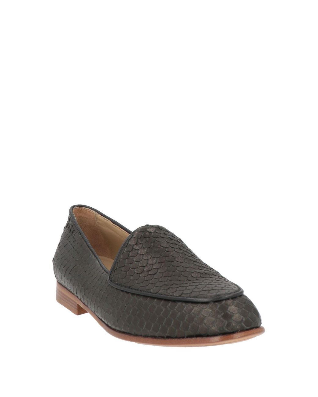 CALÒ Gray Loafers Leather