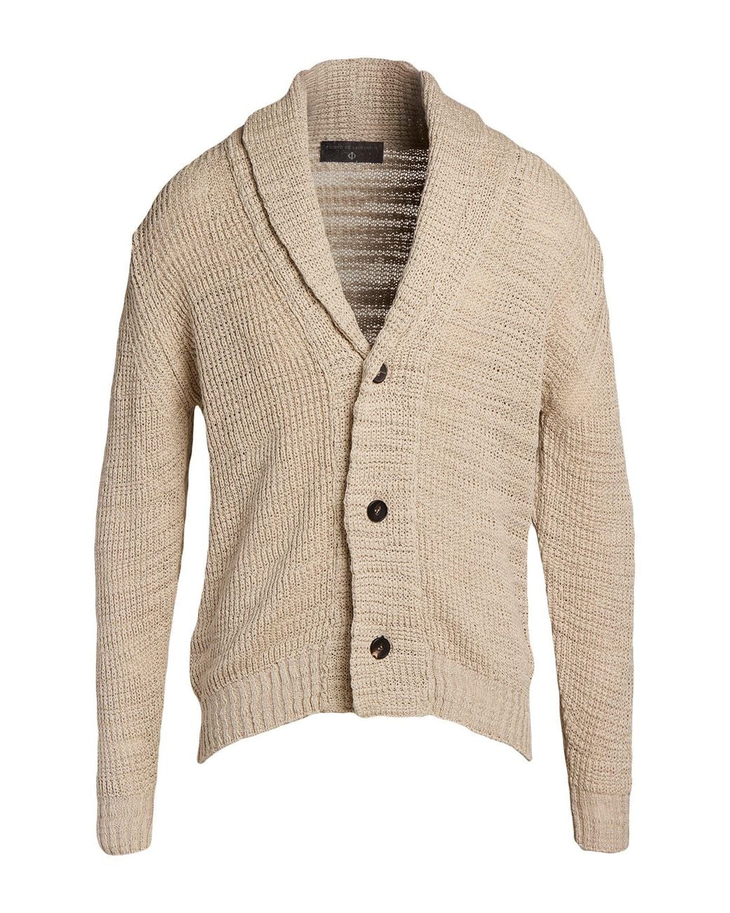 FILIPPO DE LAURENTIIS Natural Cardigan Cotton for men