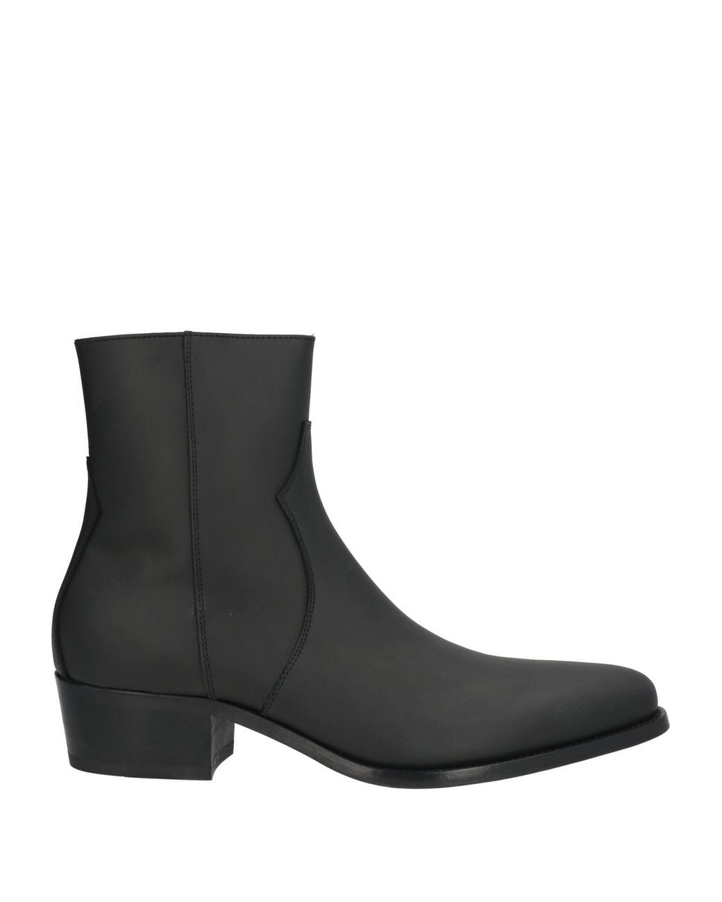 MICH SIMON Black Ankle Boots Calfskin for men