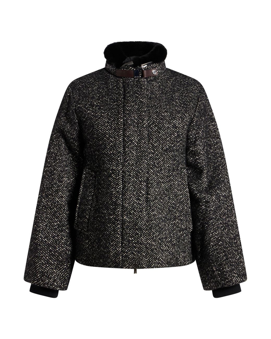 Moorer Black Jacket Virgin Wool, Alpaca Wool, Hemp, Polyamide