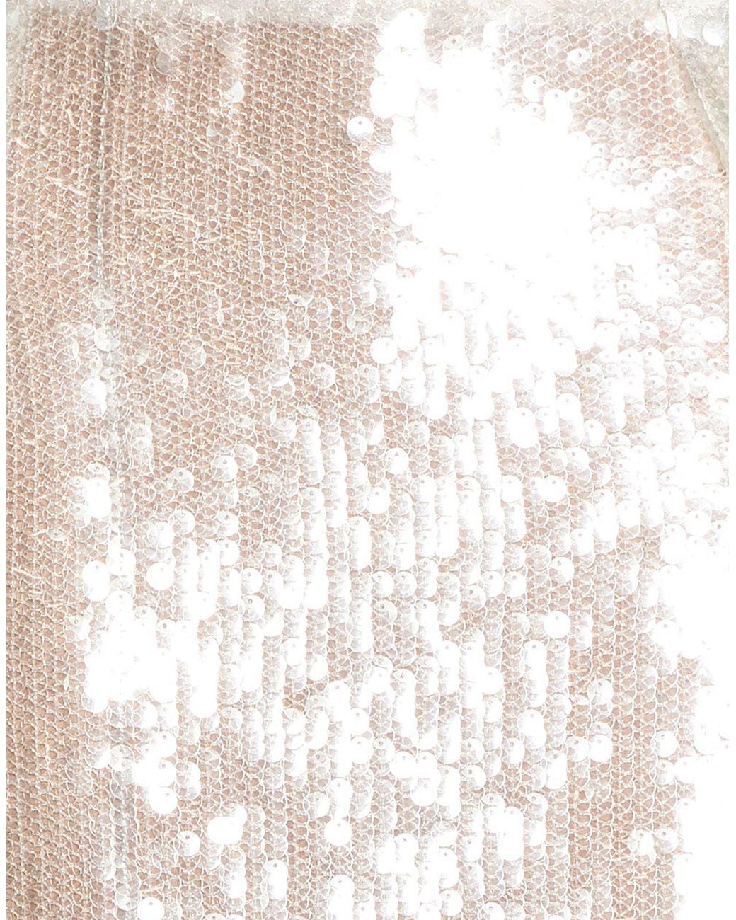 Genny White Midi Skirt Polyester, Polyamide, Metallic Polyester