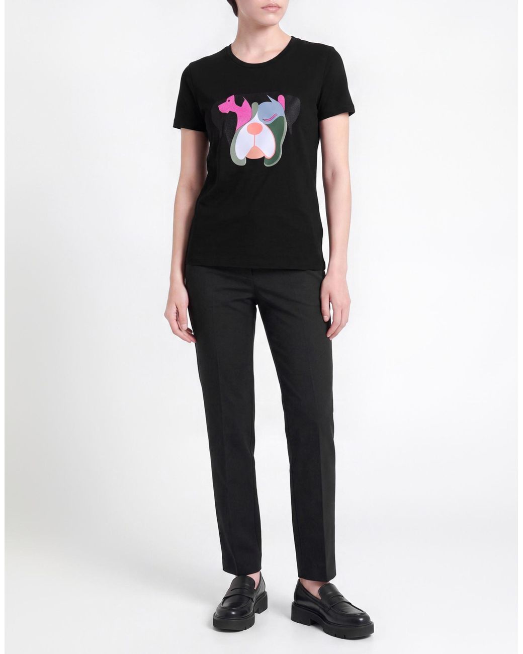 Emporio Armani Black T-Shirt Modal, Cotton, Elastane