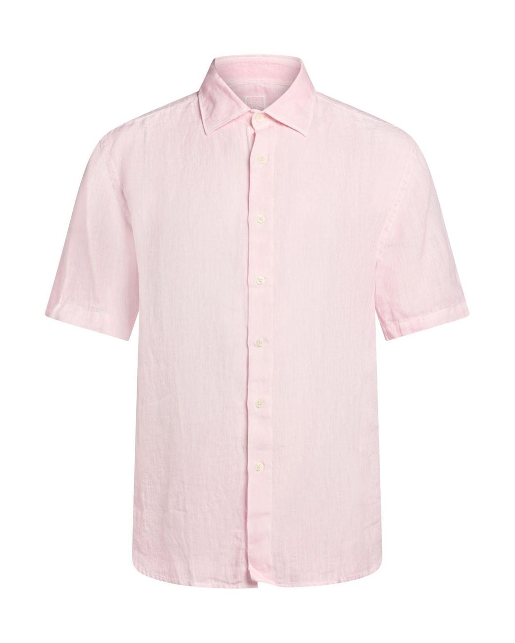 120% Lino Pink Shirt Linen for men