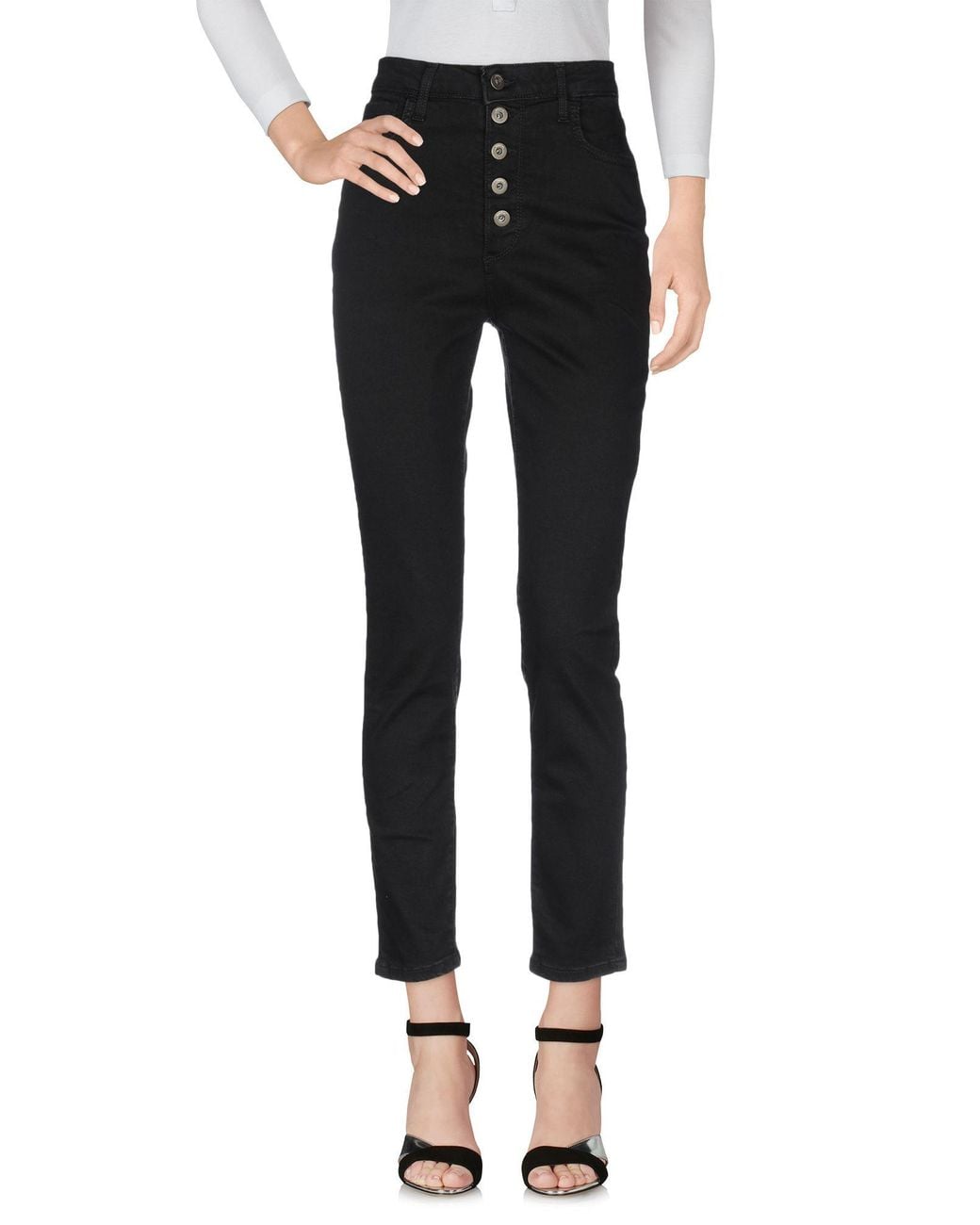 .., merci italia Black Jeans Cotton, Elastane