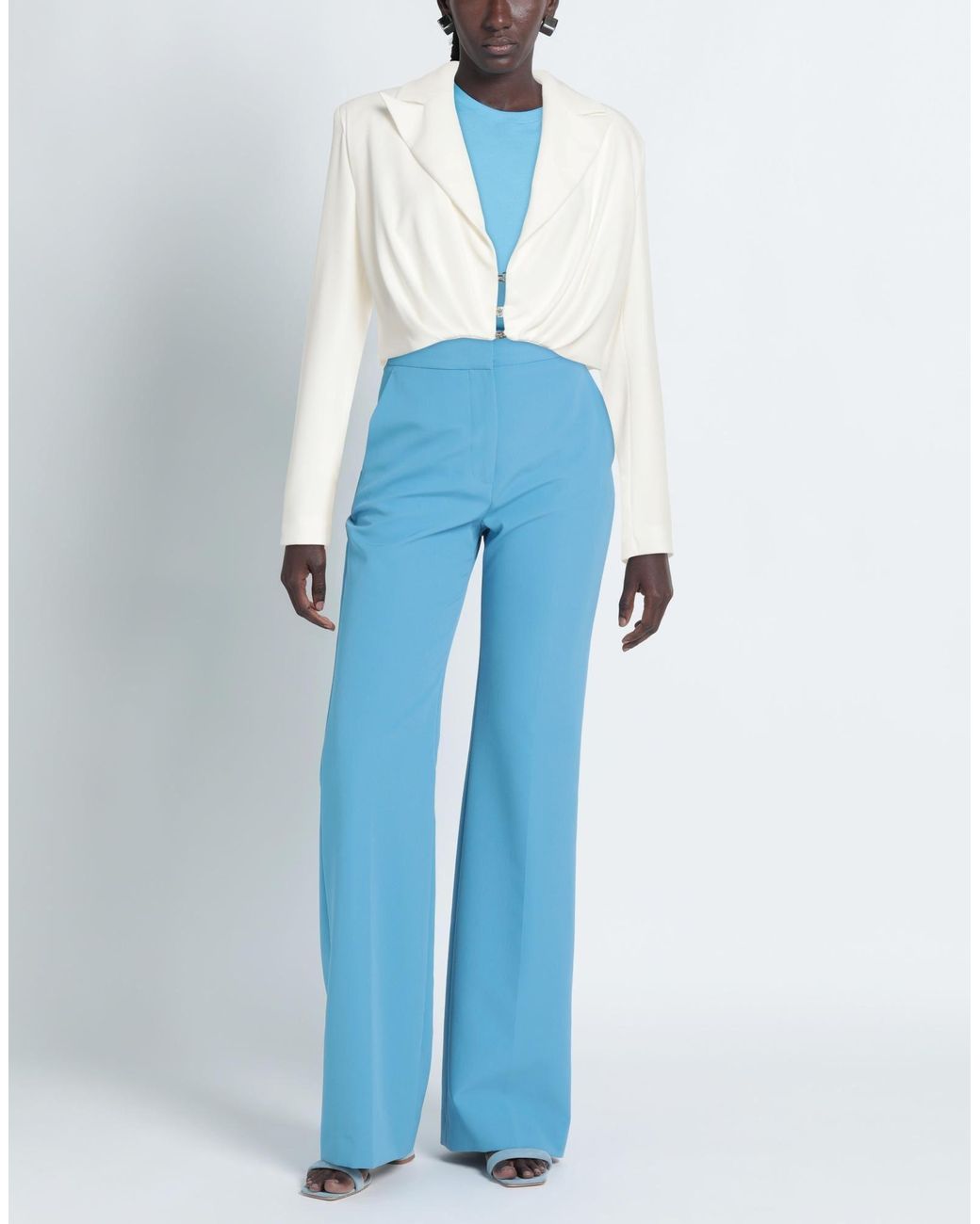 MONIQUE GARÇONNE White Blazer Polyester, Elastane