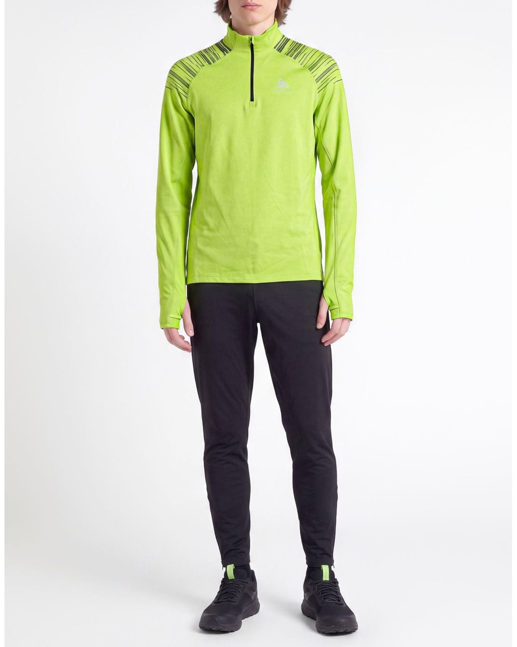 Odlo Green Sweatshirt Polyester, Elastane for men