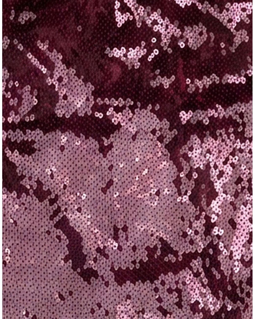 Akep Purple Garnet Mini Skirt Polyester, Elastane